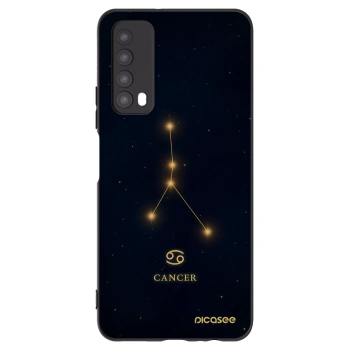 Picasee silikonowe czarne etui na Huawei P Smart 2021 - CANCER