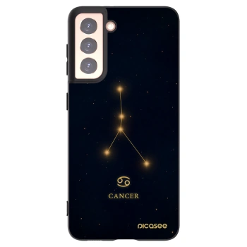 Picasee silikonowe czarne etui na Samsung Galaxy S21 5G G991B - CANCER