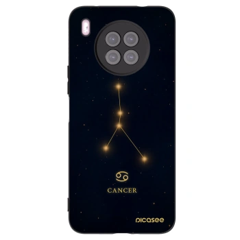 Picasee silikonowe czarne etui na Huawei Nova 8i - CANCER