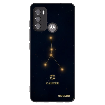 Picasee silikonowe czarne etui na Motorola Moto G60 - CANCER