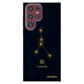 Picasee silikonowe przeźroczyste etui na Samsung Galaxy S22 Ultra 5G - CANCER