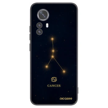 Picasee silikonowe czarne etui na Xiaomi 12 Pro - CANCER