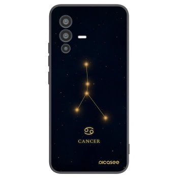 Picasee silikonowe czarne etui na Vivo V23 5G - CANCER