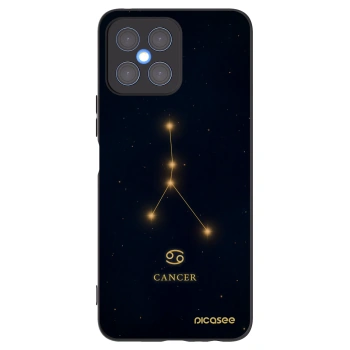 Picasee silikonowe czarne etui na Honor X8 4G - CANCER