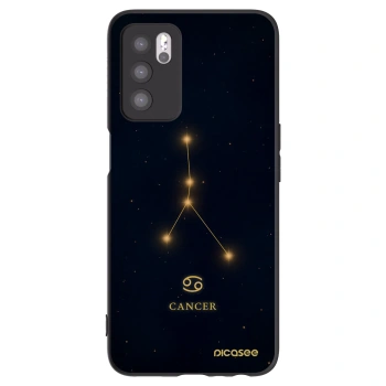 Picasee silikonowe czarne etui na OPPO A16s - CANCER