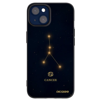 Picasee silikonowe czarne etui na Apple iPhone 14 - CANCER