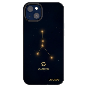 Picasee silikonowe czarne etui na Apple iPhone 14 Plus - CANCER