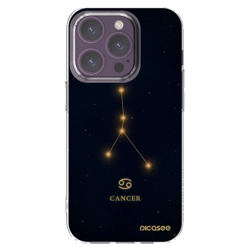 Picasee silikonowe przeźroczyste etui na Apple iPhone 14 Pro - CANCER