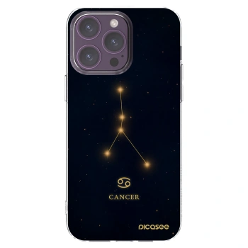 Picasee silikonowe przeźroczyste etui na Apple iPhone 14 Pro Max - CANCER