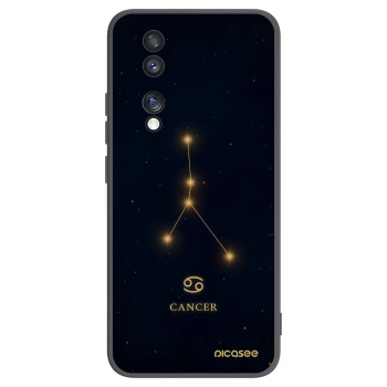 Picasee silikonowe czarne etui na Honor 70 - CANCER