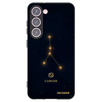Picasee silikonowe czarne etui na Samsung Galaxy S23 5G - CANCER