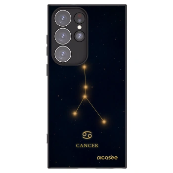 Picasee silikonowe czarne etui na Samsung Galaxy S23 Ultra 5G - CANCER