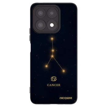 Picasee silikonowe czarne etui na Honor X8a - CANCER