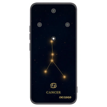 Picasee silikonowe czarne etui na Honor Magic5 Lite 5G - CANCER