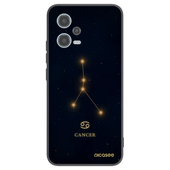 Picasee silikonowe czarne etui na Xiaomi Redmi Note 12 5G - CANCER