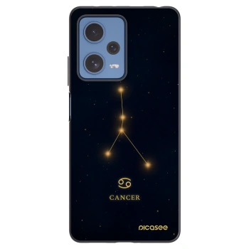 Picasee silikonowe czarne etui na Xiaomi Redmi Note 12 Pro 5G - CANCER