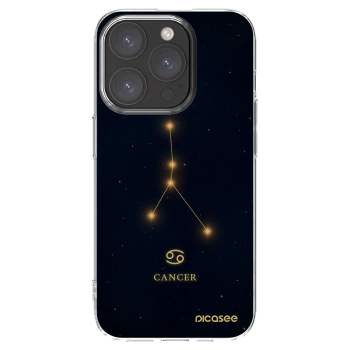 Picasee silikonowe przeźroczyste etui na Apple iPhone 15 Pro - CANCER