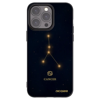 Picasee silikonowe czarne etui na Apple iPhone 15 Pro Max - CANCER