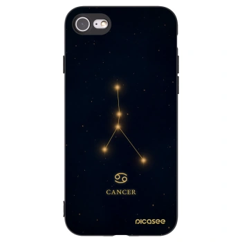 Picasee silikonowe czarne etui na Apple iPhone 7 - CANCER