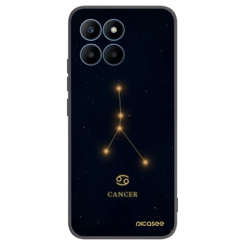 Picasee silikonowe czarne etui na Honor 70 Lite - CANCER