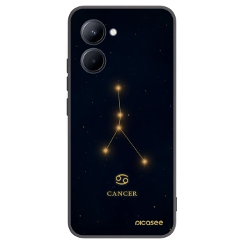 Picasee silikonowe czarne etui na Realme C33 (2023) - CANCER