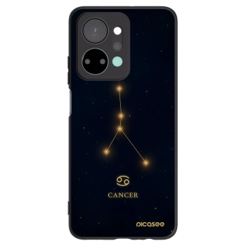 Picasee silikonowe czarne etui na Honor X7a - CANCER