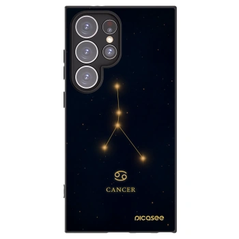 Picasee silikonowe czarne etui na Samsung Galaxy S24 Ultra S928B 5G - CANCER