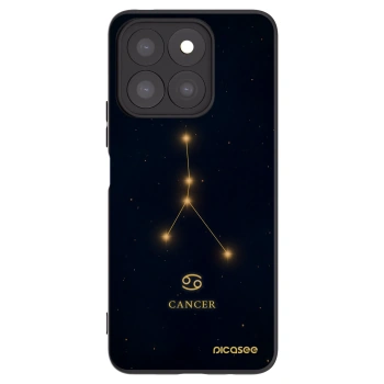 Picasee silikonowe czarne etui na Honor X8b - CANCER