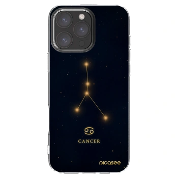 Picasee silikonowe przeźroczyste etui na Apple iPhone 16 Pro Max - CANCER
