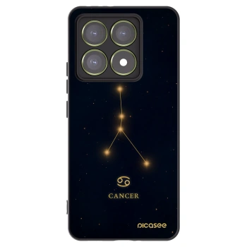 Picasee silikonowe czarne etui na Xiaomi 14T - CANCER