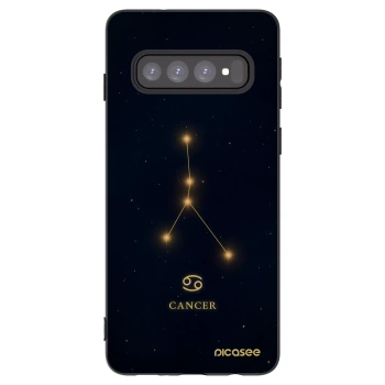 Picasee silikonowe czarne etui na Samsung Galaxy S10 G973 - CANCER