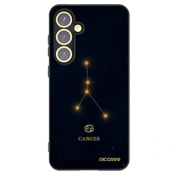 Picasee silikonowe czarne etui na Samsung Galaxy S24 FE S721B - CANCER