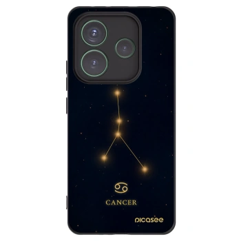 Picasee silikonowe czarne etui na Xiaomi Redmi Note 14 5G - CANCER