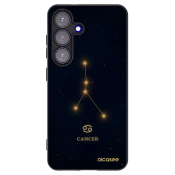 Picasee silikonowe czarne etui na Samsung Galaxy S25 5G - CANCER