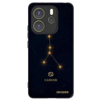 Picasee silikonowe czarne etui na Xiaomi Redmi Note 14 4G - CANCER