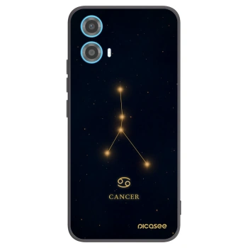 Picasee silikonowe czarne etui na Motorola Moto G34 5G - CANCER