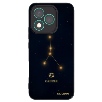 Picasee silikonowe czarne etui na Honor 400 Lite 5G - CANCER