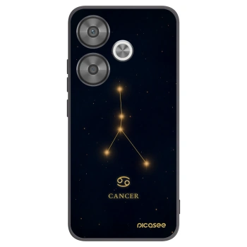 Picasee silikonowe czarne etui na Xiaomi Poco F6 - CANCER