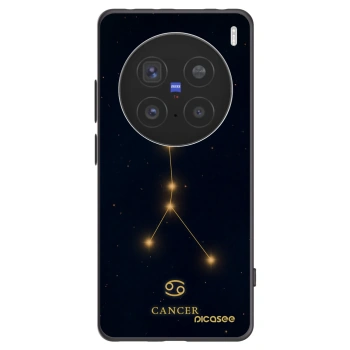 Picasee silikonowe czarne etui na Vivo X200 Pro - CANCER