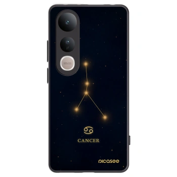 Picasee silikonowe czarne etui na Vivo V50 Lite 5G - CANCER