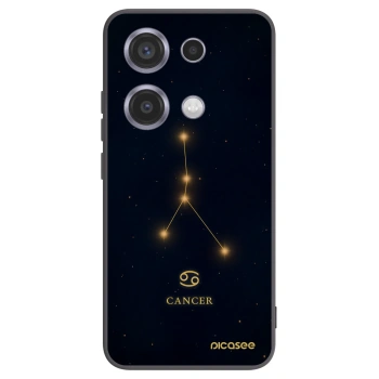 Picasee silikonowe czarne etui na Xiaomi Redmi Note 14S - CANCER