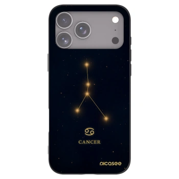 Picasee silikonowe czarne etui na Apple iPhone 17 Pro Max - CANCER