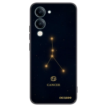 Picasee silikonowe czarne etui na Vivo Y29s 5G - CANCER
