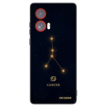 Picasee silikonowe czarne etui na Motorola Edge 50 Fusion - CANCER