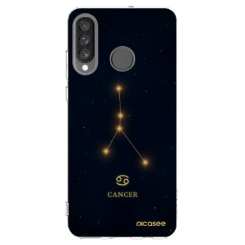 Picasee silikonowe przeźroczyste etui na Huawei P30 Lite - CANCER
