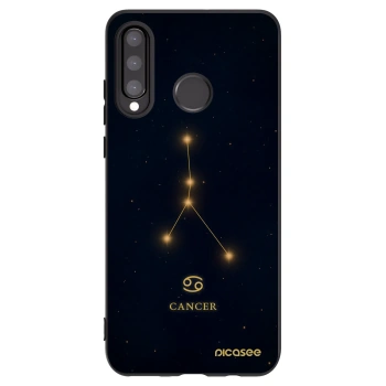 Picasee silikonowe czarne etui na Huawei P30 Lite - CANCER