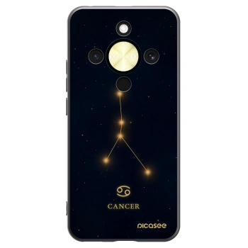 Picasee silikonowe czarne etui na Honor Magic8 Lite 5G - CANCER