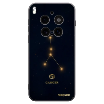 Picasee silikonowe czarne etui na Vivo X300 Pro - CANCER