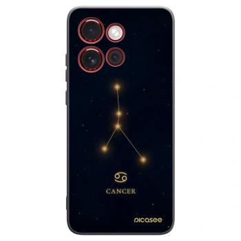 Picasee silikonowe czarne etui na Motorola Edge 60 Neo 5G - CANCER