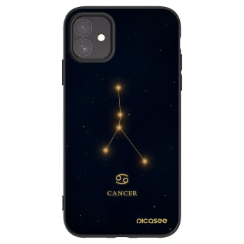 Picasee silikonowe czarne etui na Apple iPhone 11 - CANCER